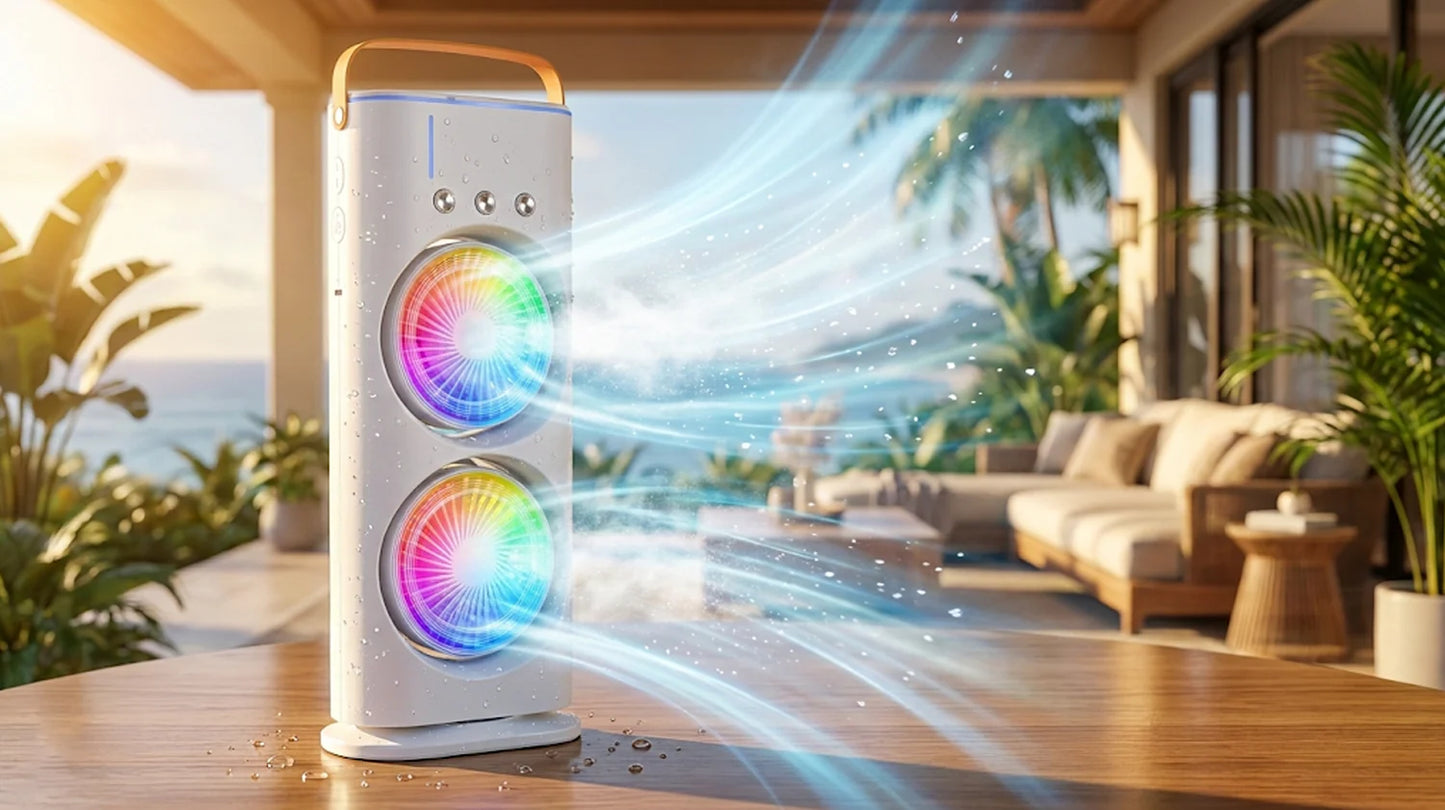 Portable Mini Double Sided Air Cooler And Mist