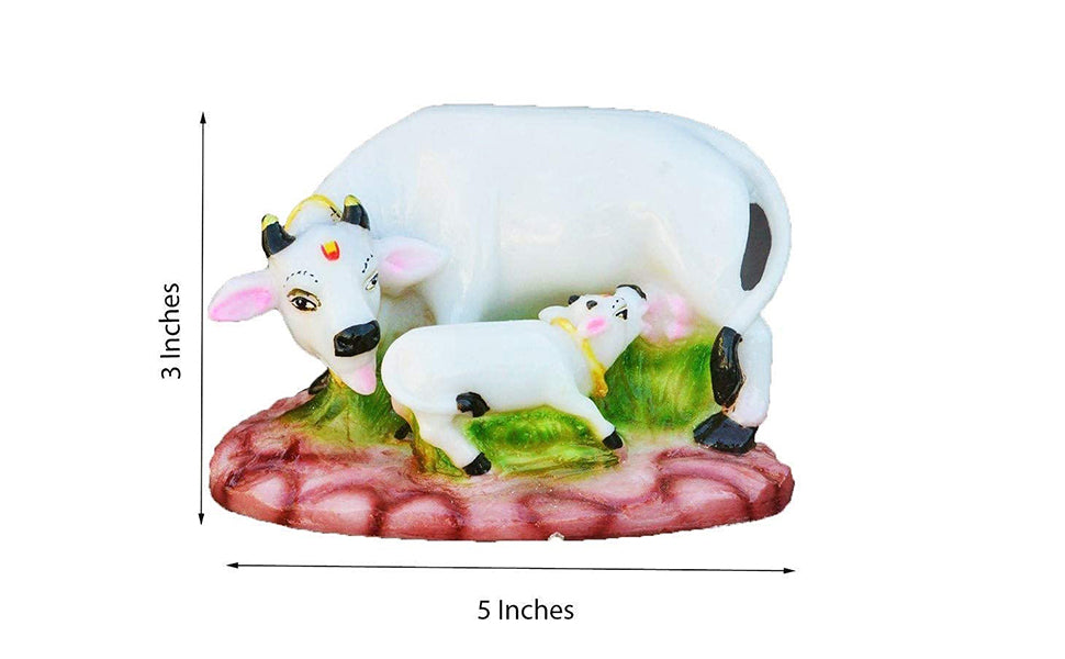 Kamdhenu Cow with Calf Idol (Large Size)